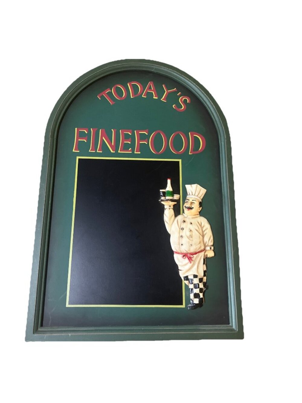 Kitchen Cafe Decor Today's Fine Food Gourmet Menu Board Chef Wood Wall Hanging